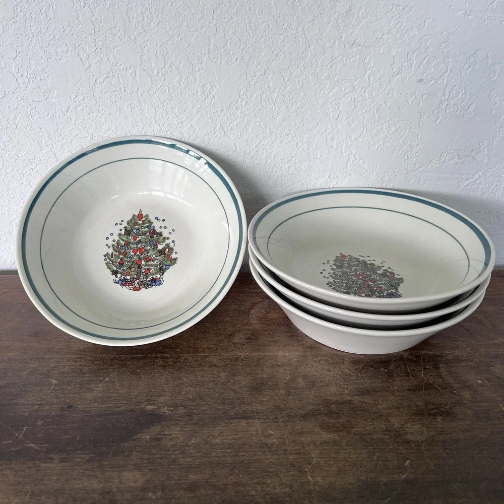 VTG Holiday Stoneware Place Setting For 4 People (16pc‎ Set)